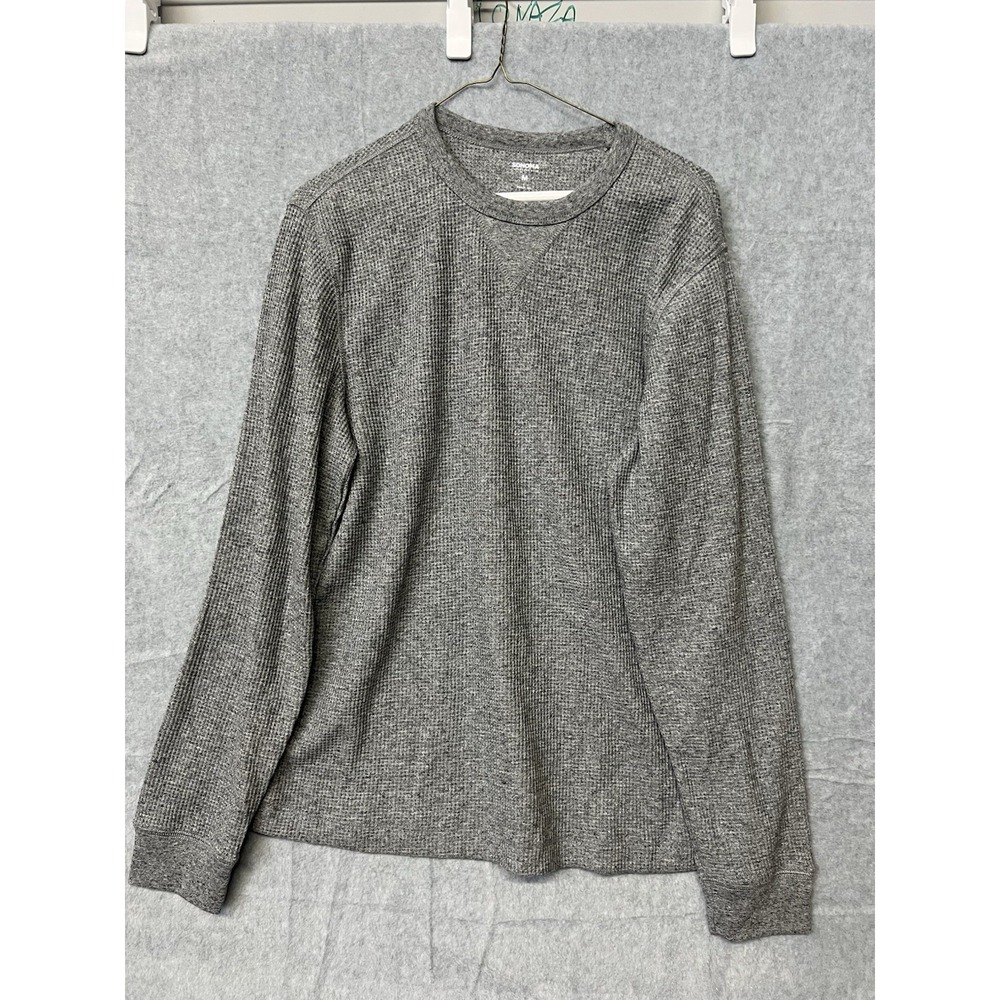 Sonoma Goods For Life Mens Waffle Knit Thermal Shirt Long Sleeve Gray Medium